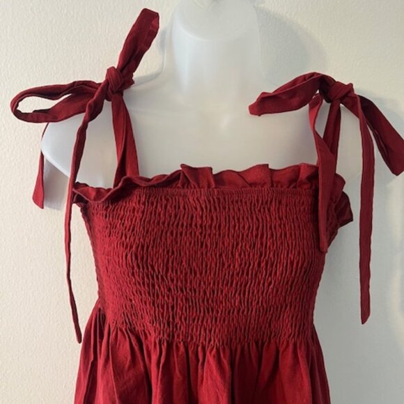 Adorable 100% Wine Burgundy Color ~ Cotton Top - Picture 7 of 8